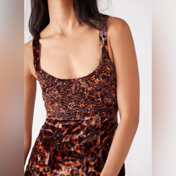 New Free People Virgo Moon Dress Size Medium  in Night Combo - Picture 3 of 10